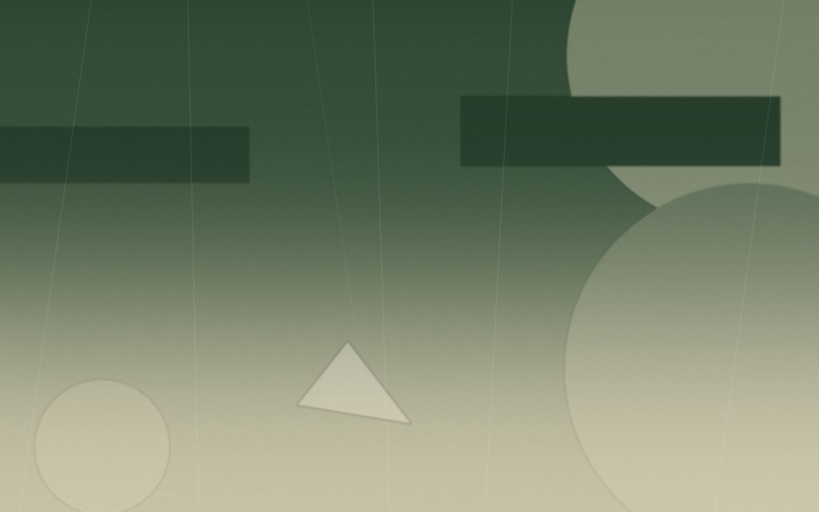 Abstract editorial illustration in forest green and cream tones